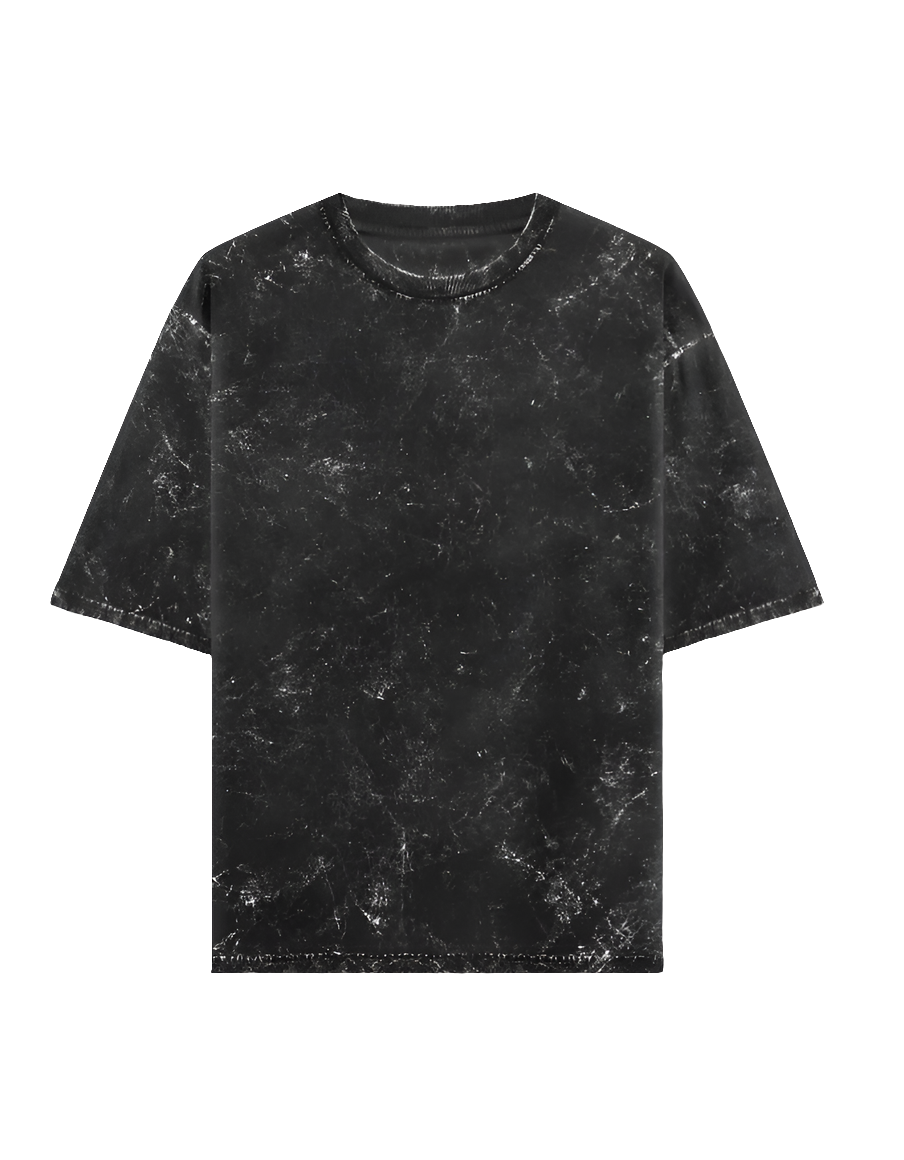 Black Acid Washed Oversized Tee